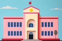 School building painting architecture school. AI generated Image by rawpixel.