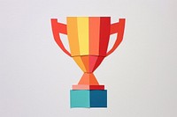 Paper craft trophy art achievement creativity. 