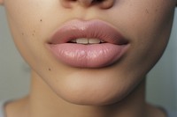 Female Mixed race skin lip. 