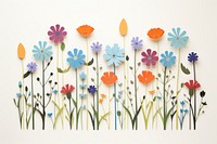 Colorful 7-8 flowers meadow painting pattern plant. 