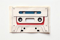 Cassette white background electronics technology. 