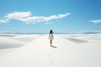 Walking National Park Sands standing. 