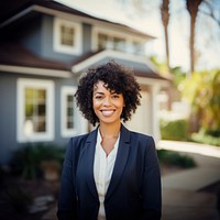 African american female portrait smiling adult. 