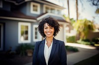 African american female portrait smiling adult. 