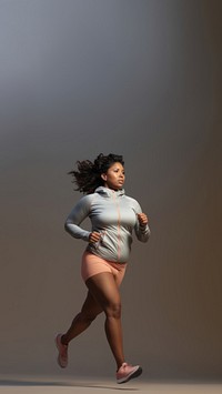African american chubby footwear running adult. AI generated Image by rawpixel.