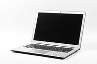 Laptop computer white background portability. 