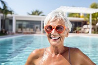 Mature woman retirement swimming adult. AI generated Image by rawpixel.