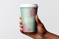 Paper coffee cup mockup, product packaging psd