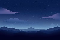 Night sky landscape mountain outdoors. 