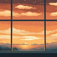 Rainning day window nature sky. AI generated Image by rawpixel.