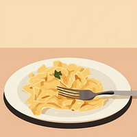 Pasta plate food fork. 