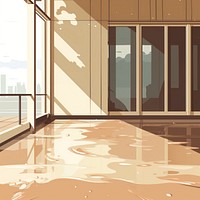 Wet floor flooring architecture reflection. AI generated Image by rawpixel.