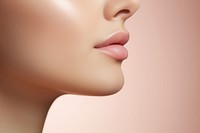 Dermal Filler Injection portrait adult skin. 