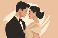 Marriage portrait wedding dress. AI generated Image by rawpixel.