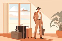 Suitcase luggage travel adult. AI generated Image by rawpixel.