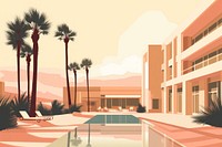 Hotel architecture building resort. AI generated Image by rawpixel.