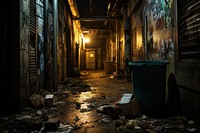 Waste alley garbage street. AI generated Image by rawpixel.
