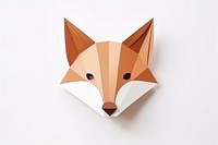 Fox face paper origami art. 