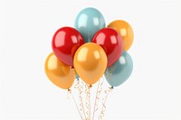 Celebration balloon white background anniversary. AI generated Image by rawpixel.