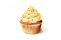 Cupcake dessert icing cream. 