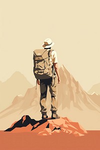 Hiking adventure outdoors nature. AI generated Image by rawpixel.