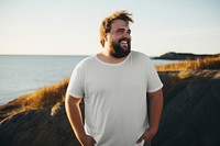 White plus-size t-shirt, design resource