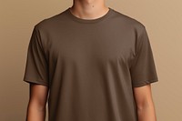 Brown basic t-shirt, design resource