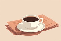 Coffee saucer paper drink. AI generated Image by rawpixel.