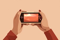 Hands holding mobile game photographing photography electronics. AI generated Image by rawpixel.