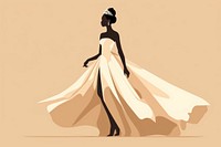 Queen walking fashion dancing dress. AI generated Image by rawpixel.