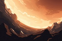 Meteorite landscape mountain nature. AI generated Image by rawpixel.