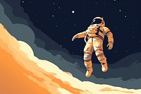 Astronaut explores outer space outdoors recreation satellite. AI generated Image by rawpixel.