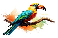 Tropical bird animal beak white background. AI generated Image by rawpixel.