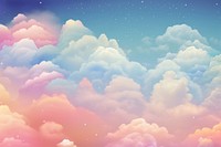 Wallpaper cloud outdoors rainbow. AI generated Image by rawpixel.