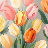 Wallpaper pattern tulip flower plant