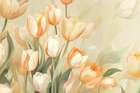 Wallpaper pattern tulip painting flower. AI generated Image by rawpixel.