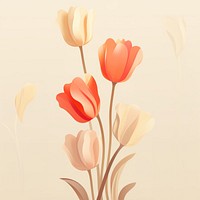 Wallpaper pattern tulip flower plant. 