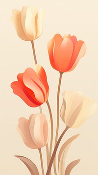 Wallpaper pattern tulip flower plant