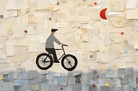 Man riding bicycle architecture backgrounds cycling. 