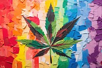 Cannabis art painting plant. 