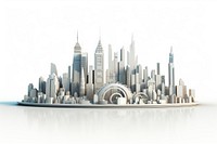 City 3D architecture metropolis skyscraper. AI generated Image by rawpixel.