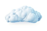Cloud 3D cartoon nature white white background. AI generated Image by rawpixel.