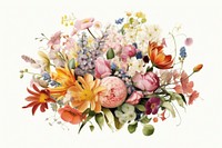 Bouquet painting pattern flower. AI generated Image by rawpixel.