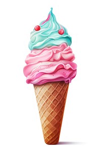 Icecream cone dessert food. AI generated Image by rawpixel.