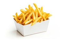 French fries paper food white background. AI generated Image by rawpixel.
