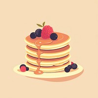 Pancake raspberry dessert fruit. AI generated Image by rawpixel.