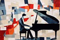 Man playing piano art keyboard musician. 