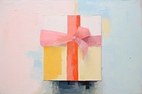 Gift box art painting abstract. 