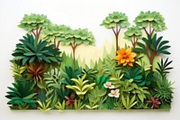 Landscape jungle vegetation painting pattern. 