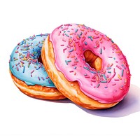Filled Donuts donut dessert food. AI generated Image by rawpixel.